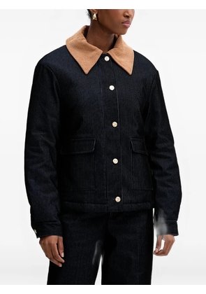 Silvian Heach corduroy-collar jacket - Blue