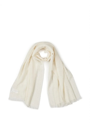 Peserico sequin fringed scarf - Neutrals