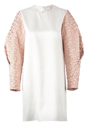 Maison Rabih Kayrouz contrasting oversized sleeves dress - White