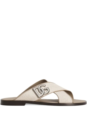 Dolce & Gabbana flat slides - Neutrals
