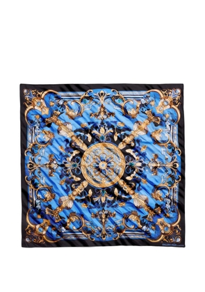Balenciaga ornamental-print scarf - Blue