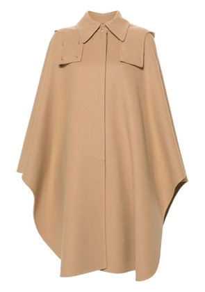 Chloé wool-blend felted cape - Brown