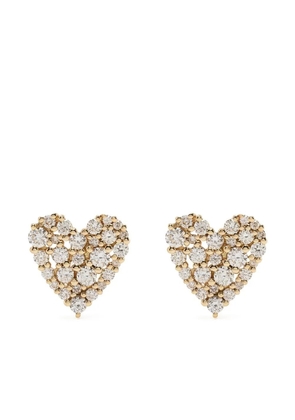 Sydney Evan 14kt yellow Cocktail Heart diamond earring - Gold