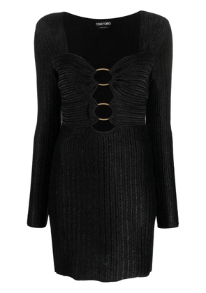 TOM FORD metallic heart-neck minidress - Black