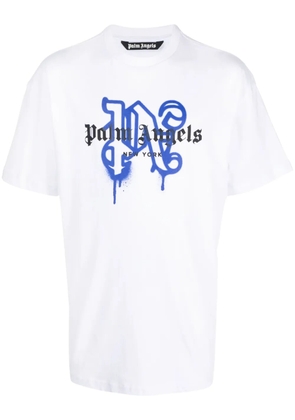 Palm Angels New York monogram-print T-shirt - White