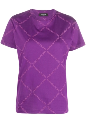 Fabiana Filippi logo-print cotton T-shirt - Purple