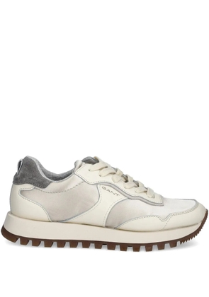 Gant lace-up panelled sneakers - Neutrals