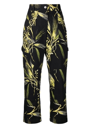 MSGM leaf-print trousers - Black