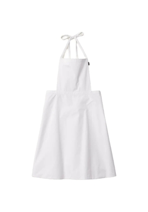 Miu Miu poplin apron mini dress - White