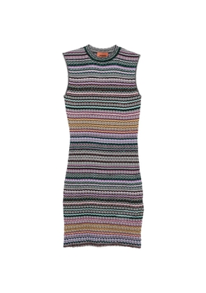 Missoni striped-pattern mini dress - Black