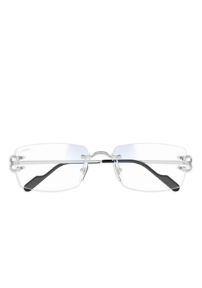 Cartier Eyewear metal-frame rimless sunglasses - Silver