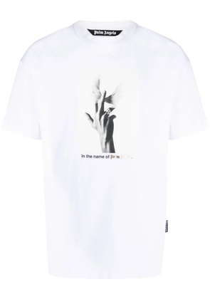 Palm Angels hand-photo cotton T-shirt - White