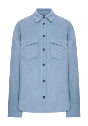 Sportmax double-faced wool shirt - Blue