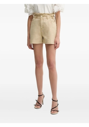 TWINSET ruffled high-waisted shorts - Neutrals