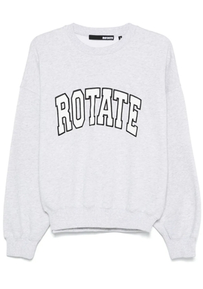 ROTATE BIRGER CHRISTENSEN embroidered-logo crew-neck sweatshirt - Grey