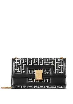 Balmain bifold monogram shoulder bag - Black