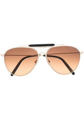 TOM FORD Eyewear tinted pilot-frame sunglasses - Gold
