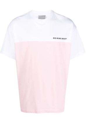 VTMNTS logo-print colour-block T-shirt - Pink