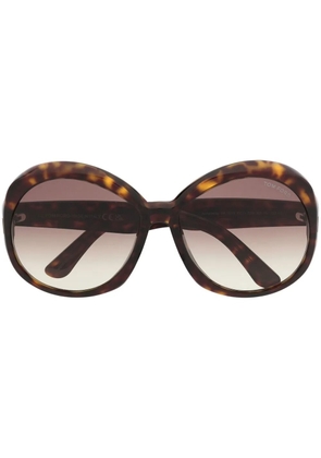 TOM FORD Eyewear tortoiseshell-effect sunglasses - Brown