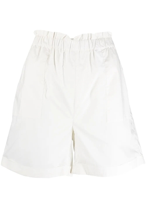 Woolrich gathered-waist shorts - White