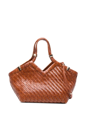 Benedetta Bruzziches woven leather tote bag - Brown