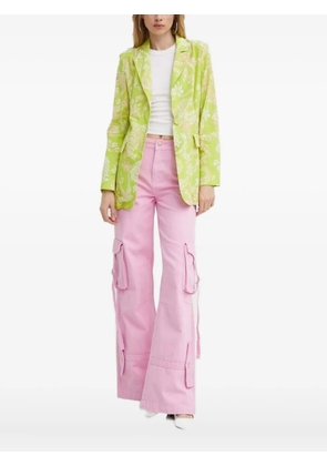 NEVER FULLY DRESSED mosaic-print blazer - Green