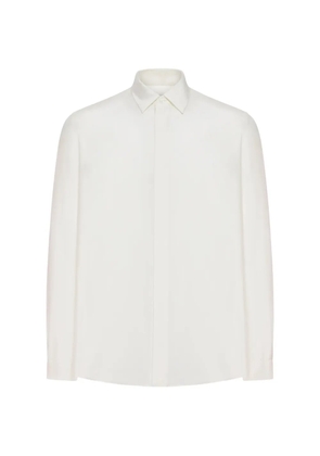 Lardini hidden buttoning silk shirt - White