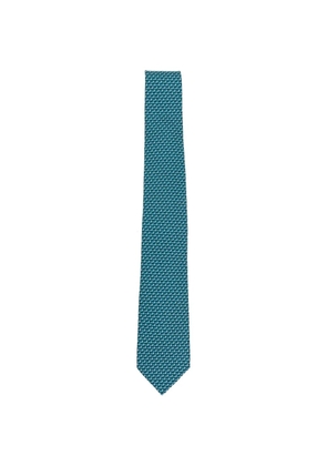 Ferragamo patterned silk tie - Blue