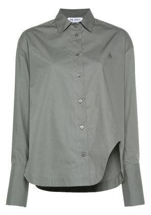 The Attico Eliza logo-embroidered shirt - Grey