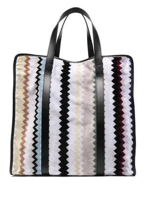 Missoni zigzag-woven tote bag - Grey