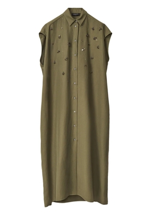 Fabiana Filippi bead-embellished shirt dress - Green