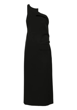 MM6 Maison Margiela asymmetric-neck twill top - Black