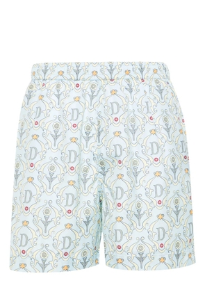 Drôle De Monsieur logo-print swim shorts - Blue