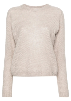 Herno logo-plaque sweater - Neutrals