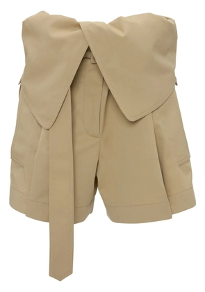 JW Anderson fold-over trench shorts - Neutrals