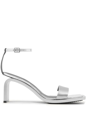 Courrèges Stream Mirror 70mm leather sandals - Silver