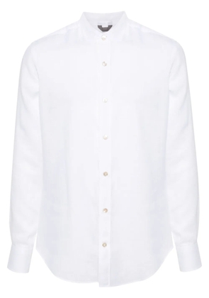 Eleventy slub-texture linen shirt - White
