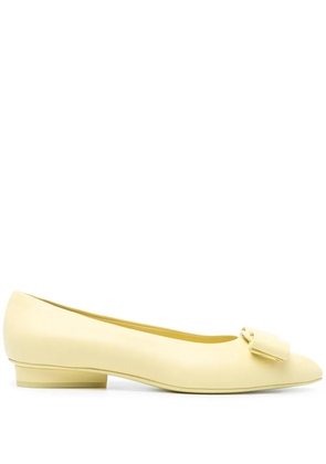 Ferragamo Viva Vara Bow ballerina shoes - Yellow