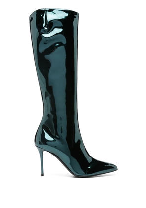 Giuseppe Zanotti 95mm pointed-toe leather boots - Green