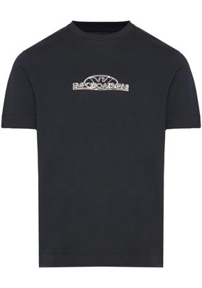 Emporio Armani logo-print cotton T-shirt - Blue