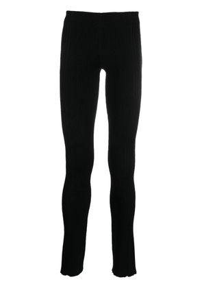 BARROW low-rise ribbed-knit skinny trousers - Black