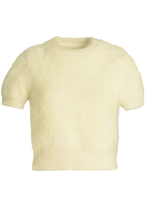 Maison Margiela short-sleeve knitted crop top - Yellow