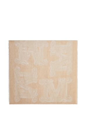 Max Mara jacquard logo scarf - Neutrals