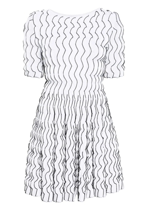 Antonino Valenti ruffled flared mini dress - White