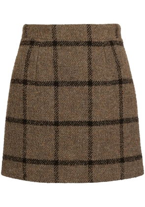 Patou tweed mini skirt - Brown