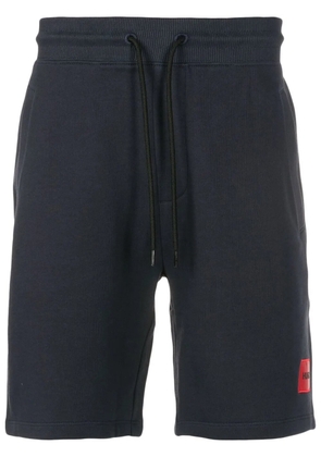 HUGO logo-patch drawstring shorts - Blue