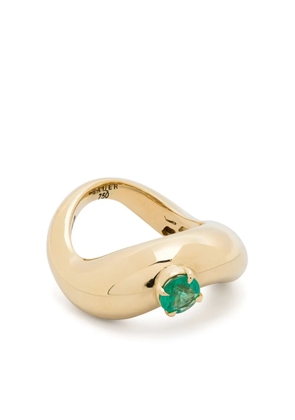 Sauer 18k yellow gold Zaha diamond band ring