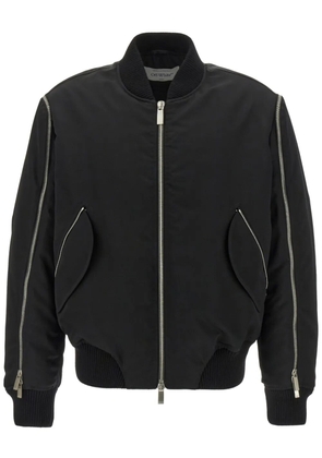 Off-White zip-up bomber jacket - Black