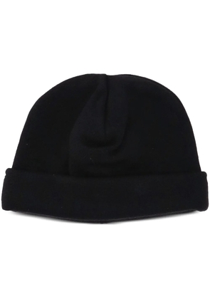 Moschino folded cotton beanie - Black