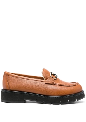 Ferragamo Rolo shearling-lined loafers - Brown